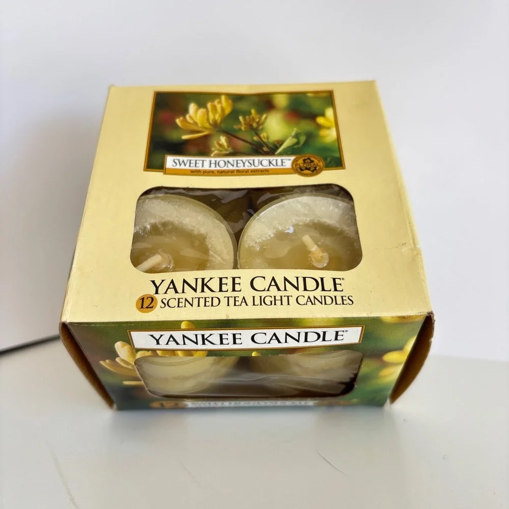 Yankee Candle Sweet Honeysuckle Scented Tea Light Candles 12 Count *Read